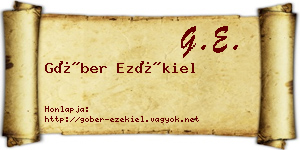 Góber Ezékiel névjegykártya